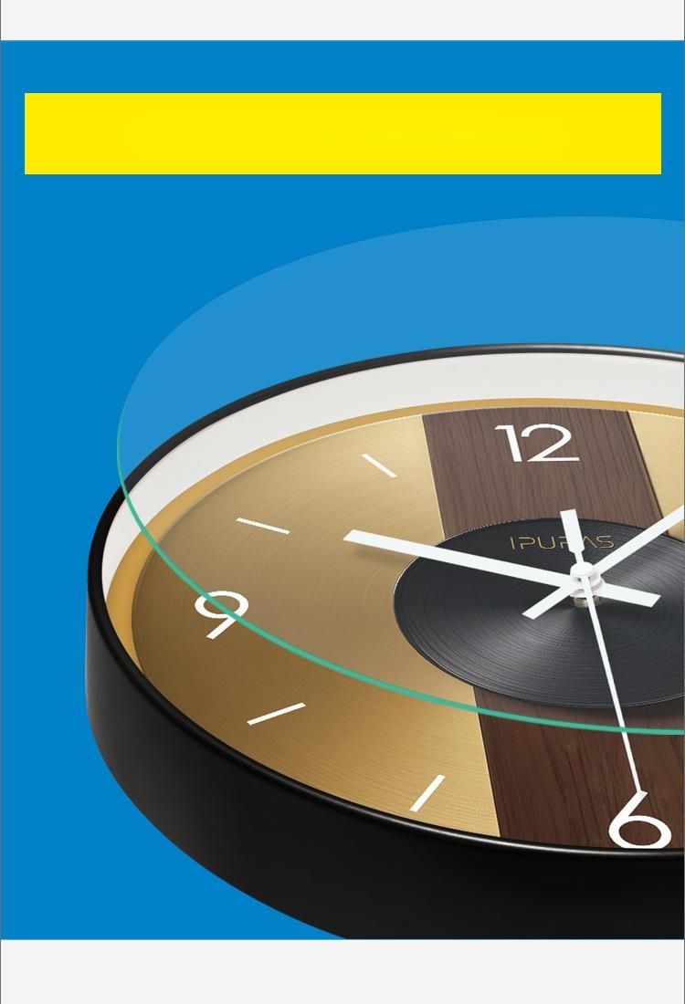 Yipula 7080 Modern Light Luxury European Style Living Room Creative Simple Home Fashion Elegant Wall Clock_voghion.com