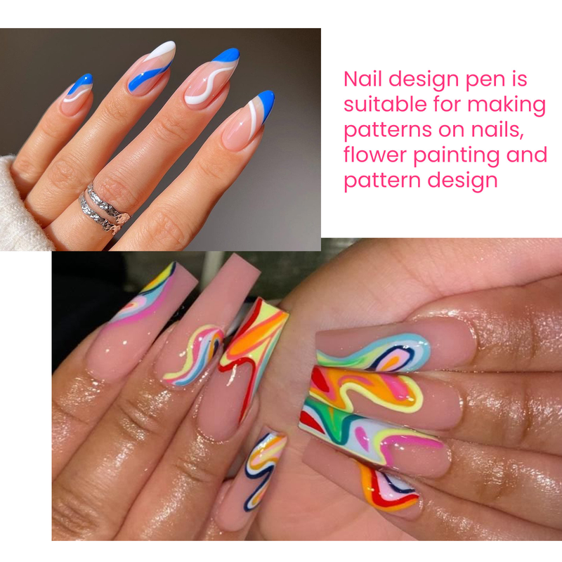 EELHOE Enhancement Tool Graffiti One Colored Line Wasserfester, nicht schwindelerregender Nagelstift_voghion.com