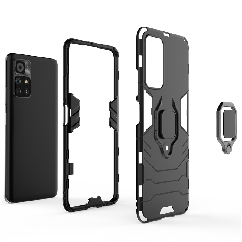 Fir Xiaomi Redmi Note 11 Fall Redmi Note 9S 10 11 Pro 5G Cover Shockproof Silikon Stand PC Telefon_voghion.com