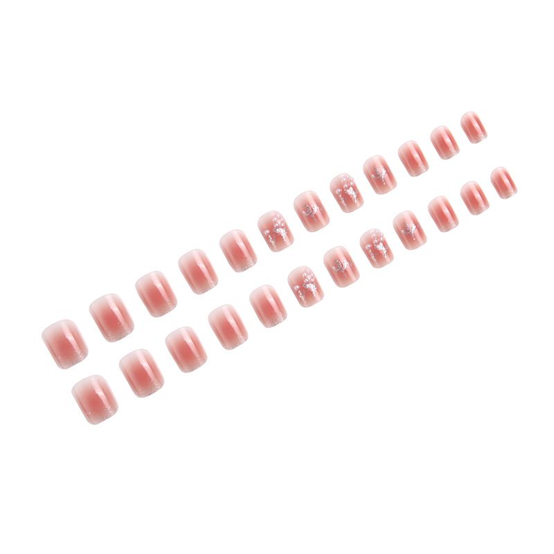 Spring Little Fresh Wearing Nail Enhancement Finished Patch powder blusher pearl flower wearable nail patch_voghion.com