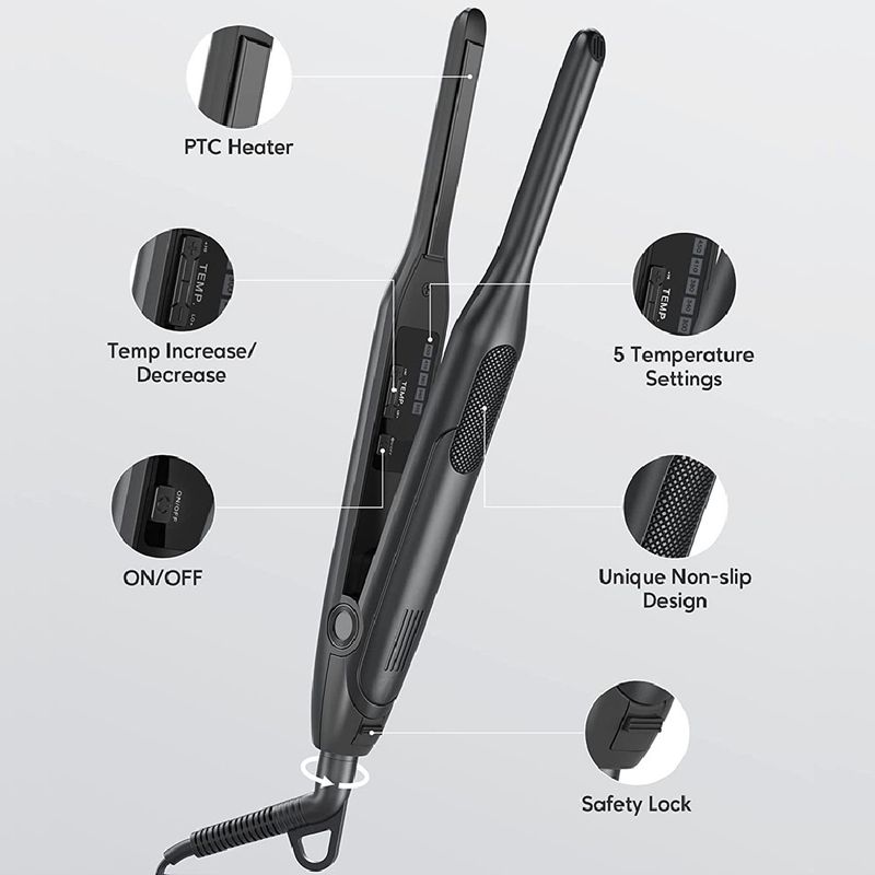 Glätteisen Mini Styling-Tool für Männer Lockenwickler Lockenstab_voghion.com