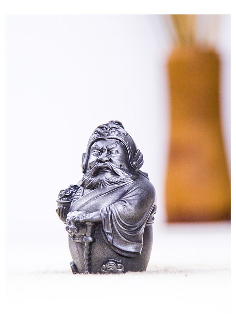 Creative New Chinese Style God Of Wealth Rust Mini Desktop Ornament For Study Living Room Tea Table_voghion.com
