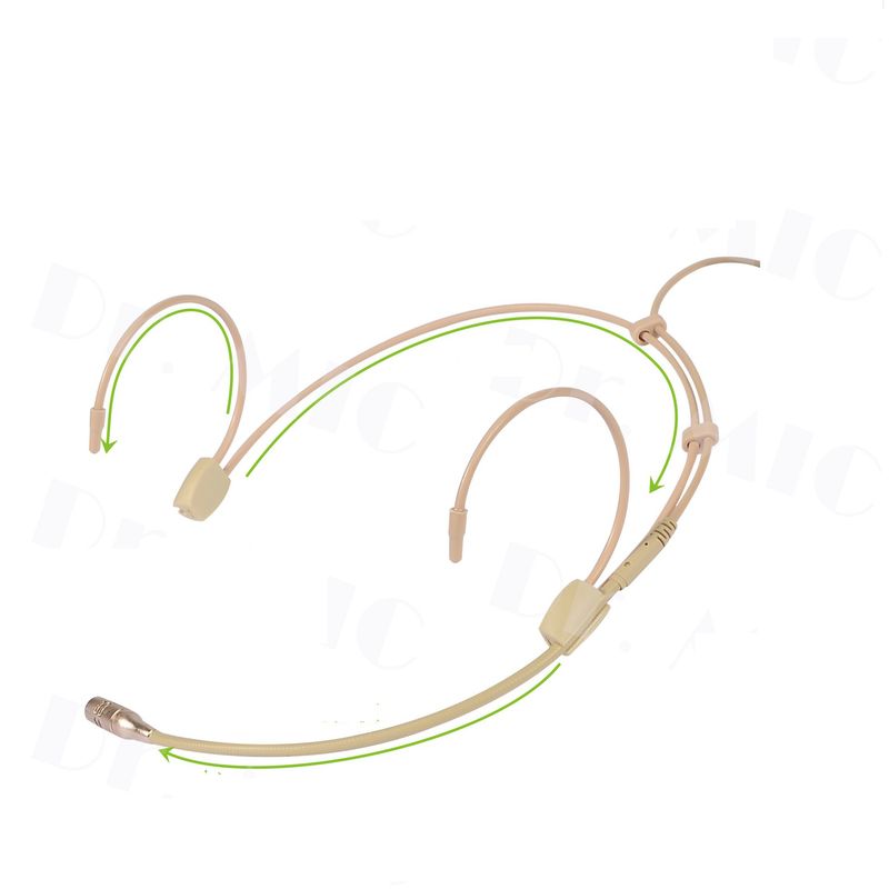 Casque d'écoute à condensateur omnidirectionnel avec crochet d'oreille et capuchon de microphone_voghion.com
