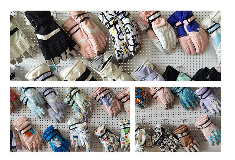 Ski Winter Warm Boys And Girls 7-12 Years Old Fleece Lined Windproof Waterproof Children's Riding Gloves_voghion.com