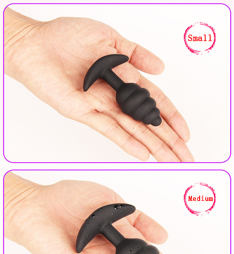 Neues Design Gewindeform Kleiner Silikon Analplug Sex für Anfänger Mini tragbare Analkugeln Butt Plug Erotik F_voghion.com