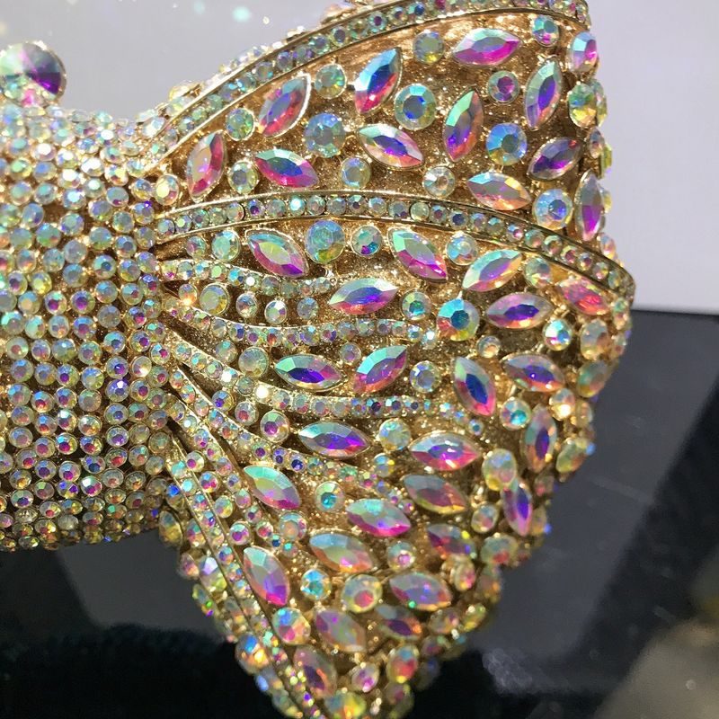 Bow teemant õhtukott banketi kleit strassikivist käekott Uus Bow Clutch rahakott_voghion.com
