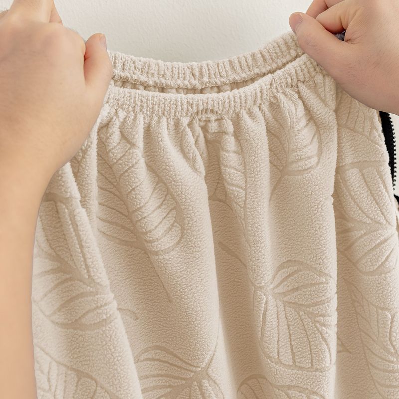 Coprisedia da gaming elastico – Design a foglia jacquard, tessuto in poliestere, vestibilità universale per sedie da ufficio/PC (traspirante, antiscivolo, estetica moderna)_voghion.com