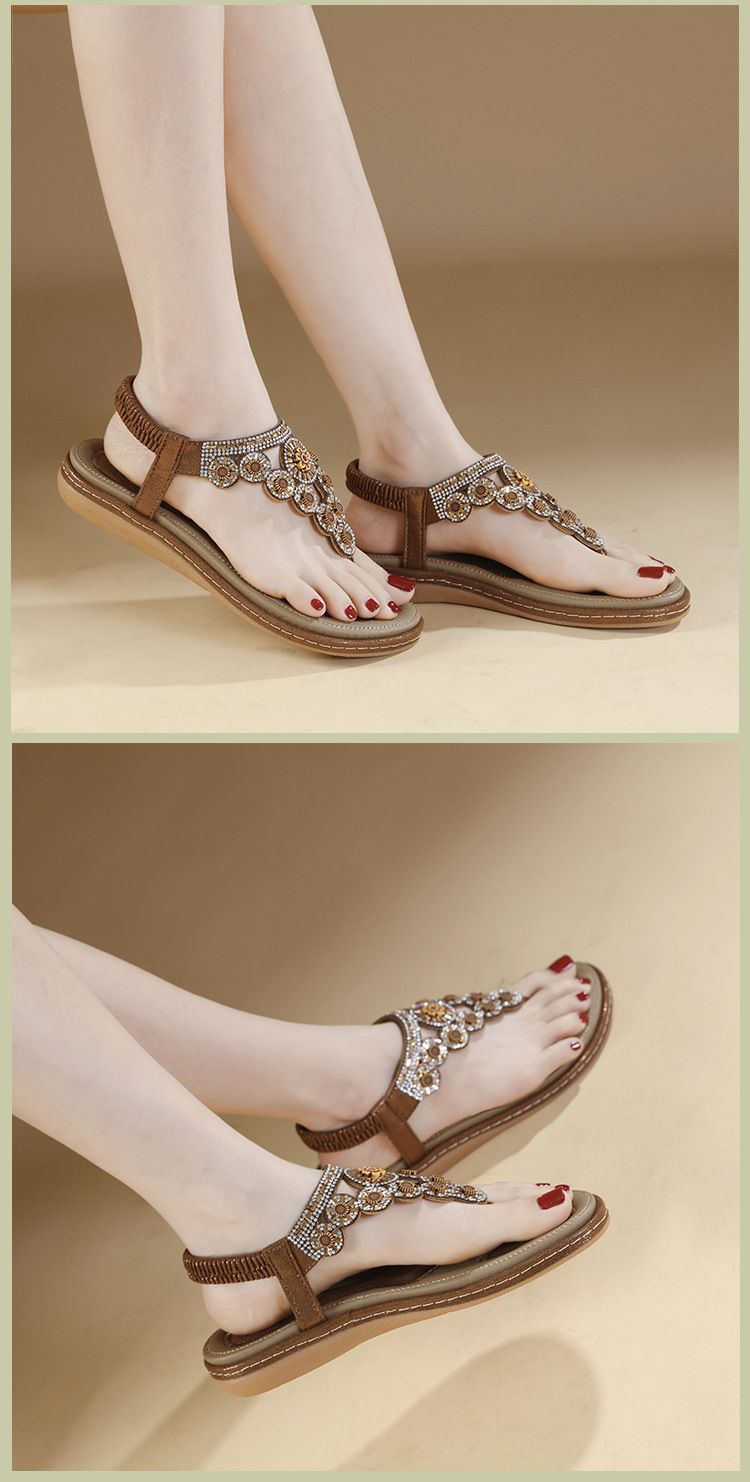 W676-7 New 2025 Flat Toe Clip-On Rhinestone Comfortable Sandals For Women_voghion.com
