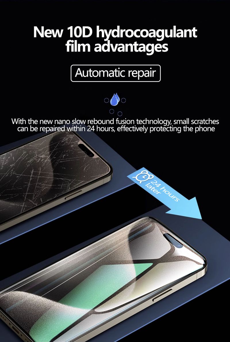 3PCS Volle Abdeckung Screen Protector Für IPhone 16 Pro Max Hydrogel Film Für IPhone 15 11 14 Pro Max 16E plus 12 13 Mini Weichen Film_voghion.com