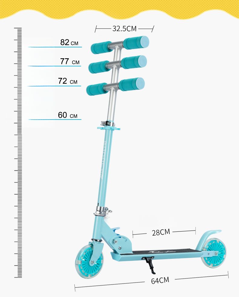 Monopattino pieghevole per bambini in lega di alluminio con pedale per e-commerce transfrontaliero_voghion.com