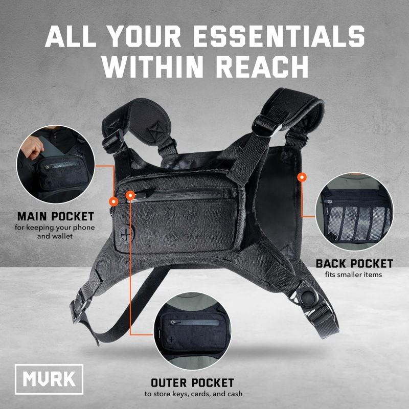 Outdoor Brusttasche Herren Multifunktionale Training Laufen Sport Wandern Fitness Tasche Taktische Tasche_voghion.com