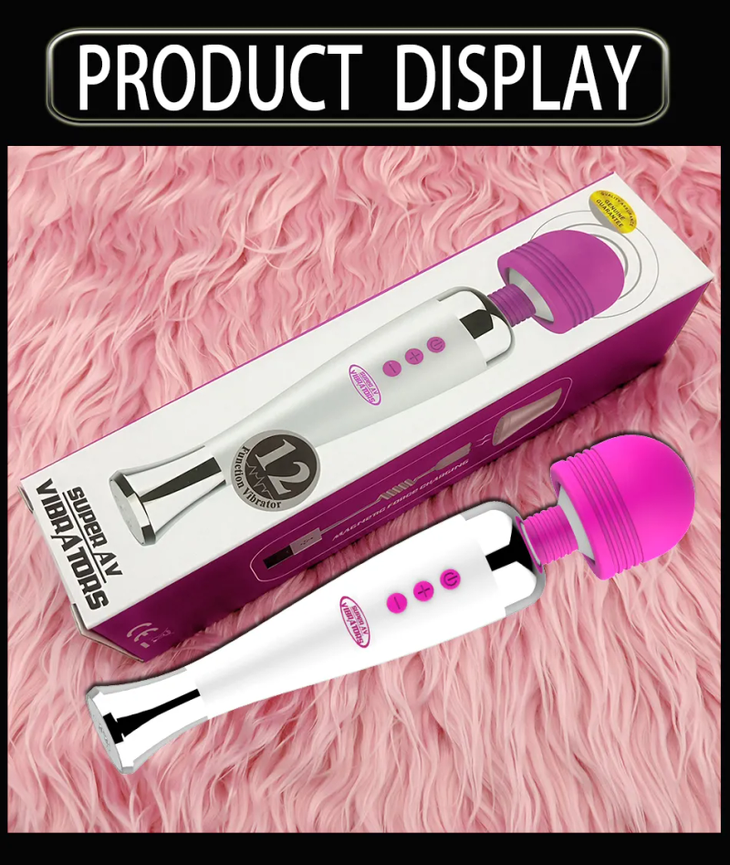 12 velocità vibratore del coniglio giocattoli del sesso donna bacchetta magica vibratori del punto G per le donne stimolatore del clitoride Gode Vibran_voghion.com