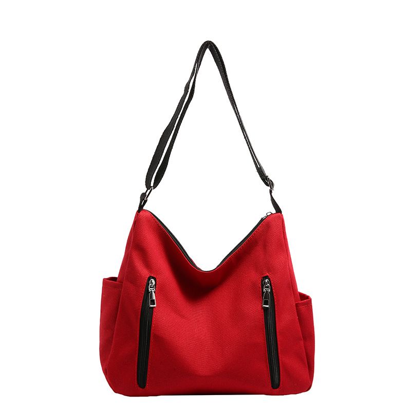 Borse alla moda di quest'anno per le donne, grande capacità, 2024, nuova borsa a tracolla versatile in tinta unita con texture a secchiello_voghion.com