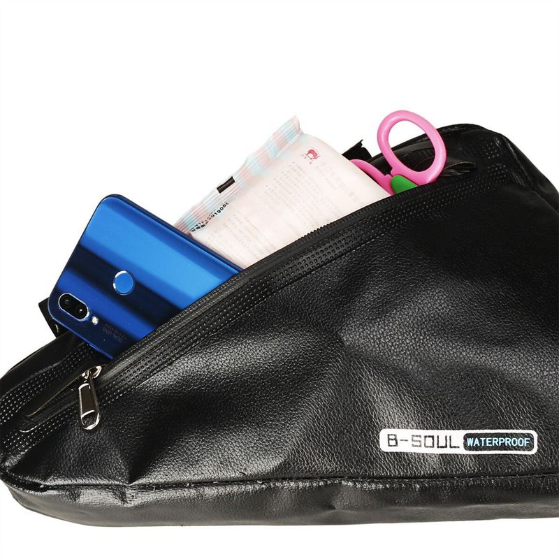 Bolsa de bicicleta com bolsa triangular de grande capacidade, bolsa de viga frontal com bolsa de selim de tubo superior totalmente à prova d'água, bolsa de armazenamento para bicicleta de estrada de montanha_voghion.com