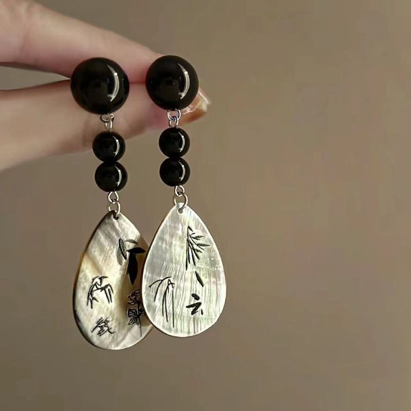 Orecchini Silver Needle, freschi e dolci fiori, stile nuova vacanza estiva, orecchini di lusso leggeri di Instagram coreano_voghion.com