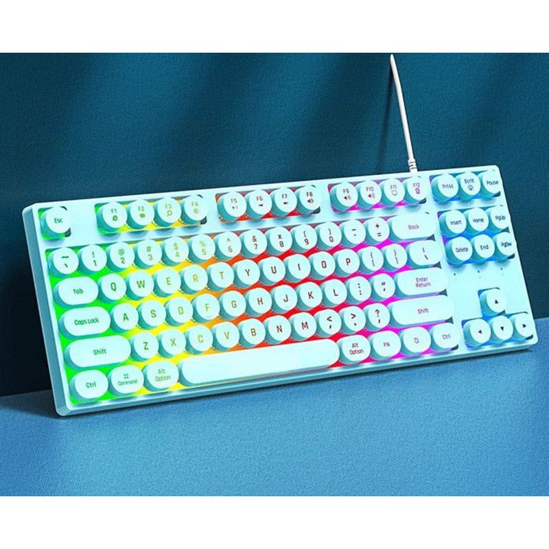 Wired 87-Key Mouse Gaming E-Sports Keyboard Silent Mechanical Feel Laptop Desktop Office PUBG_voghion.com
