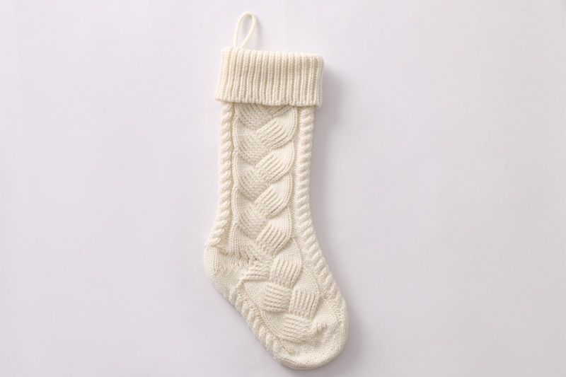 Knitted Christmas socks, yarn gift candy decoration bags, large banquet woven hanging accessories, socks and supplies_voghion.com