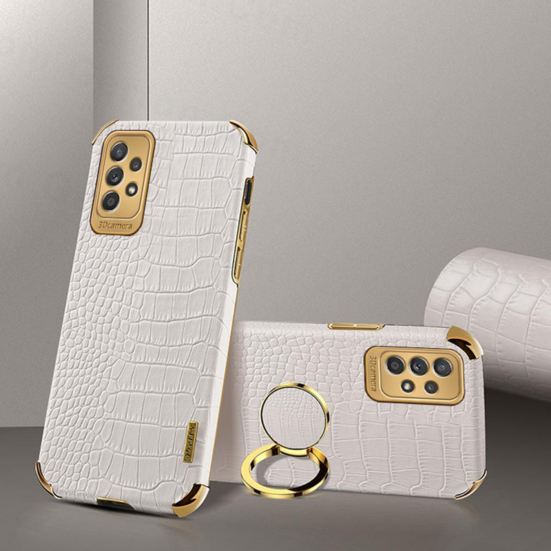 Krokodila ādas futrālis Samsung Galaxy A53 A73 A13 A52S A52 A72 A32 A14 A54 5G A 53 vāciņu futrāļi aizsardzība triecienizturīgs apvalks_voghion.com