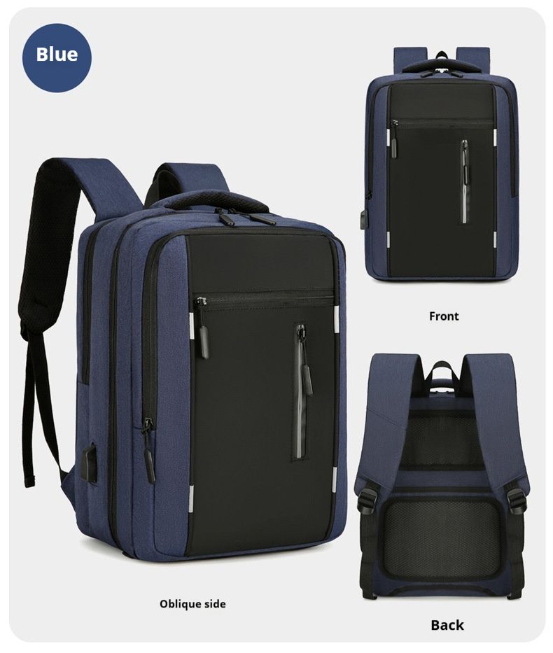 Bacpac for men with high-end feel, large capacity, lightweight, double bac laptop bag, multifunctional travel_voghion.com