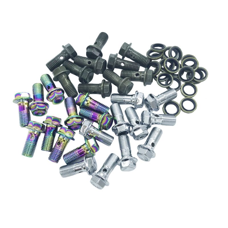 Motorfiets banjobout Olieaftapschroef/Holle schroef M10x1.25mm M10x1mm Voor Remslang Remklauw Master Cyder_voghion.com