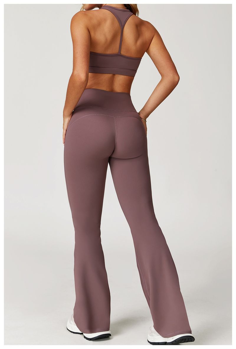Women's Seamless High-Waisted Yoga Set With Butt-Lifting Design - Nylon Spandex Workout Outfit For Running, Fitness & Gym_voghion.com