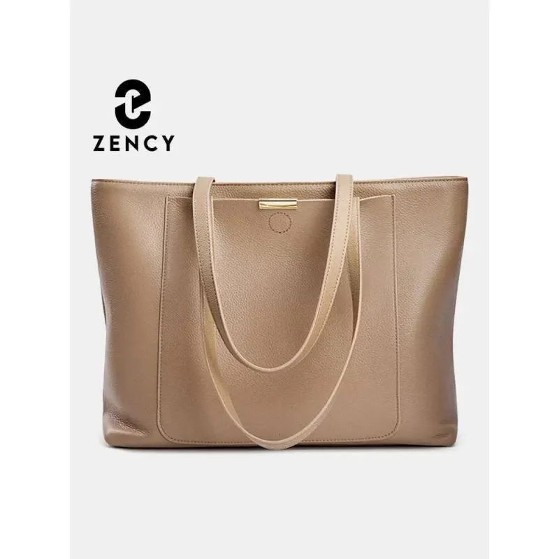 Soft Leather Designer Handbags Large Capacity Women's Tote, Ladies Bag With Front Pocket - Ideal For Notebook, Phone &_voghion.com