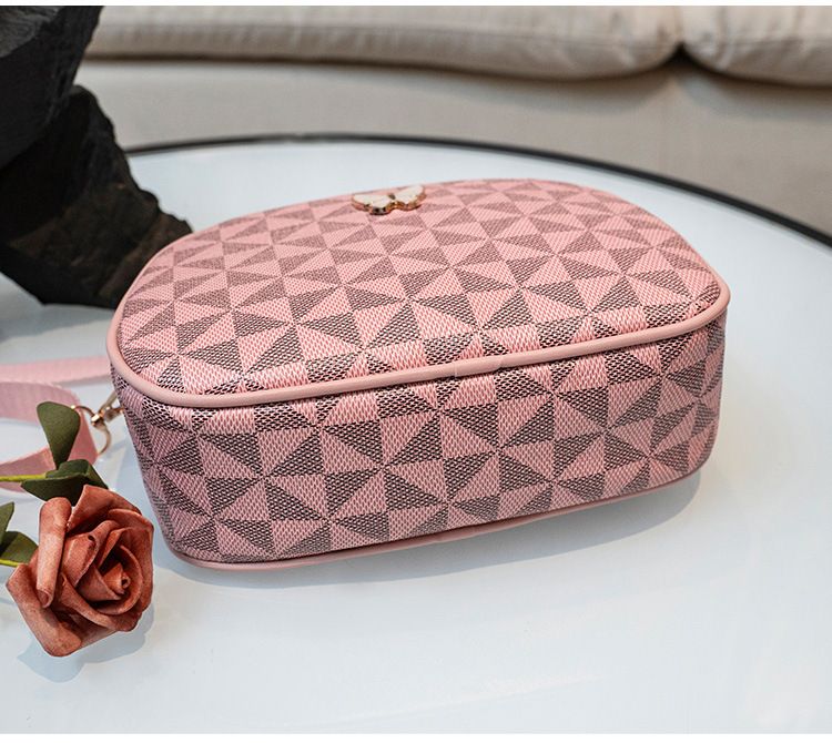 Mit Schmetterlingen verzierte Kameratasche für Damen – Schulter-Umhängetasche mit geometrischem Aufdruck_voghion.com