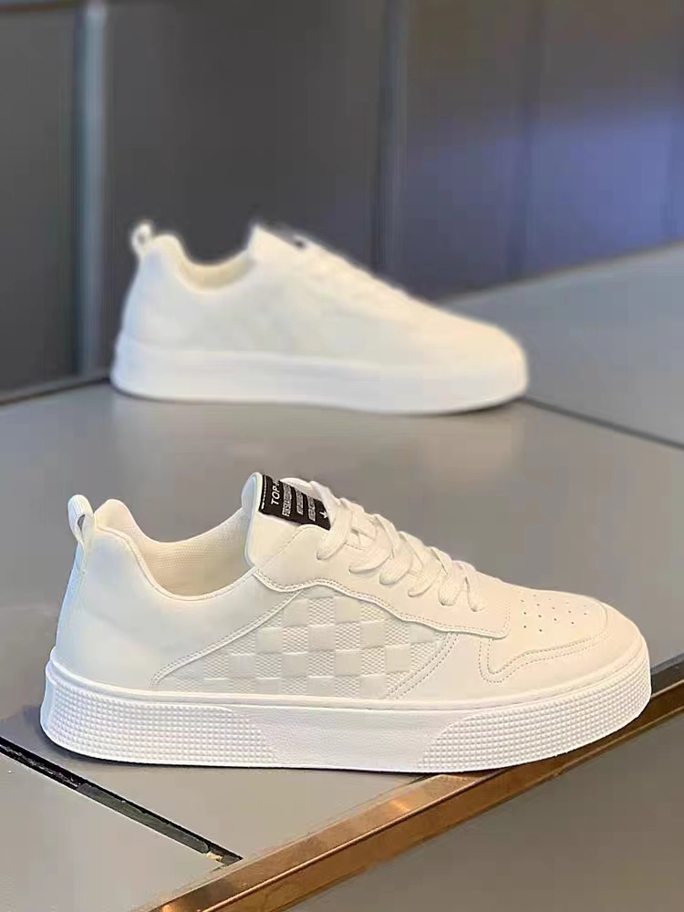 Panda Colored Spring Breathable Live Broadcast, Board Casual Leather Small White Trendy Shoes, Men's Shoes_voghion.com