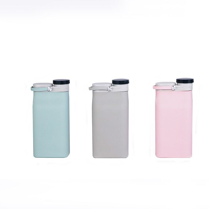 Gobelet à eau pliable en silicone portable pour sports de plein air, bouteille de lait de grande capacité, style nordique minimaliste, idéal pour les voyages_voghion.com