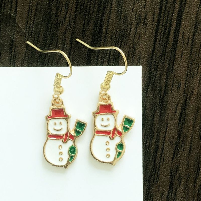 Earring set, long snowflake, elderly tree, cane, bell, alloy ear accessory for women_voghion.com