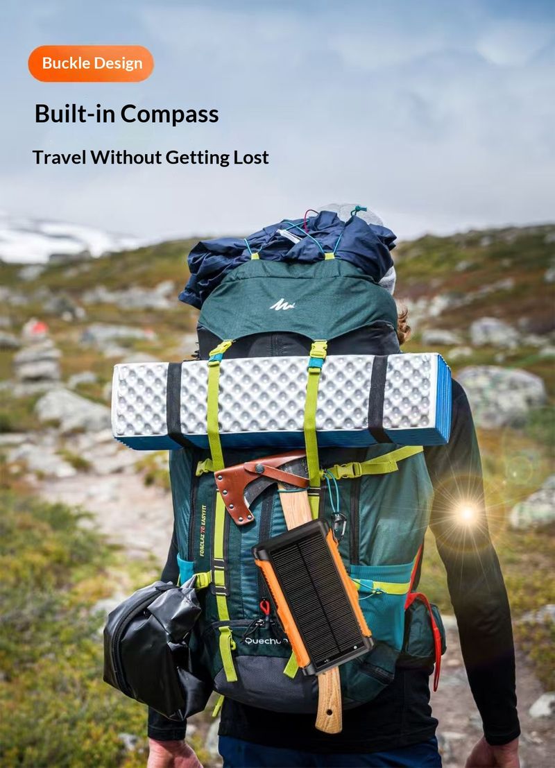 50704555550<=3 Outdoor Waterproof Hand-cranked Dual Light Solar 30000mAh Power Bank With Built-in Cable Portable Magnetic Wireless Fast_voghion.com