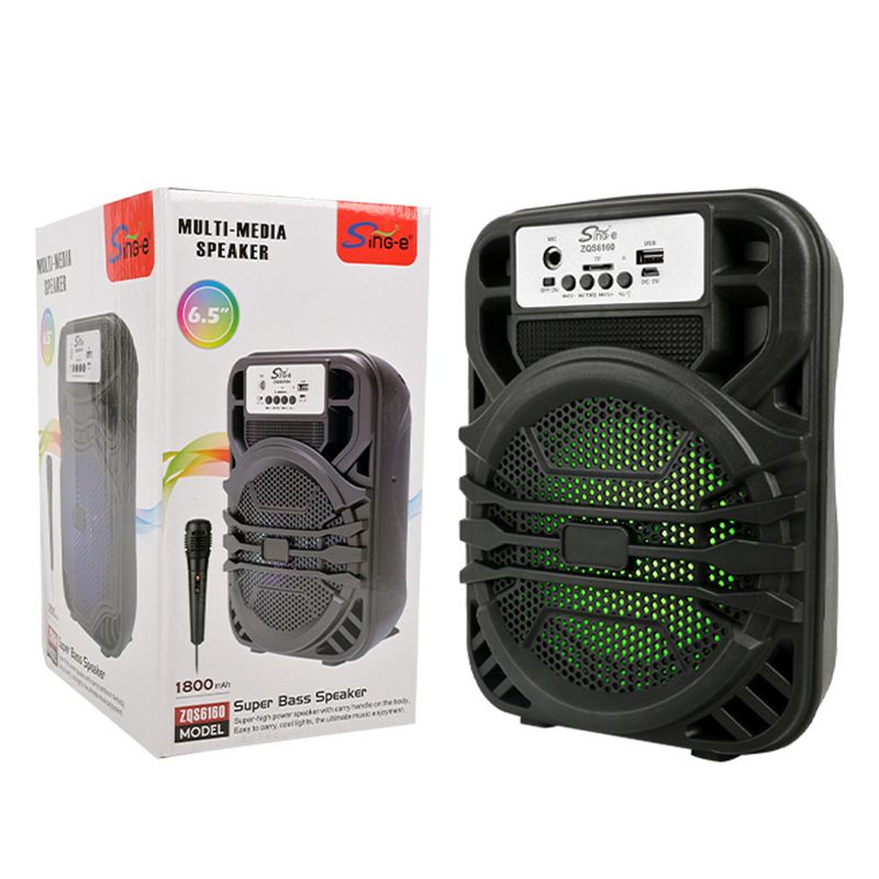 ZQS6160 ērta spraudņa karte Bluetooth bezvadu uzlādes stereo ar vadu mikrofonu, mazs āra skaļrunis_voghion.com