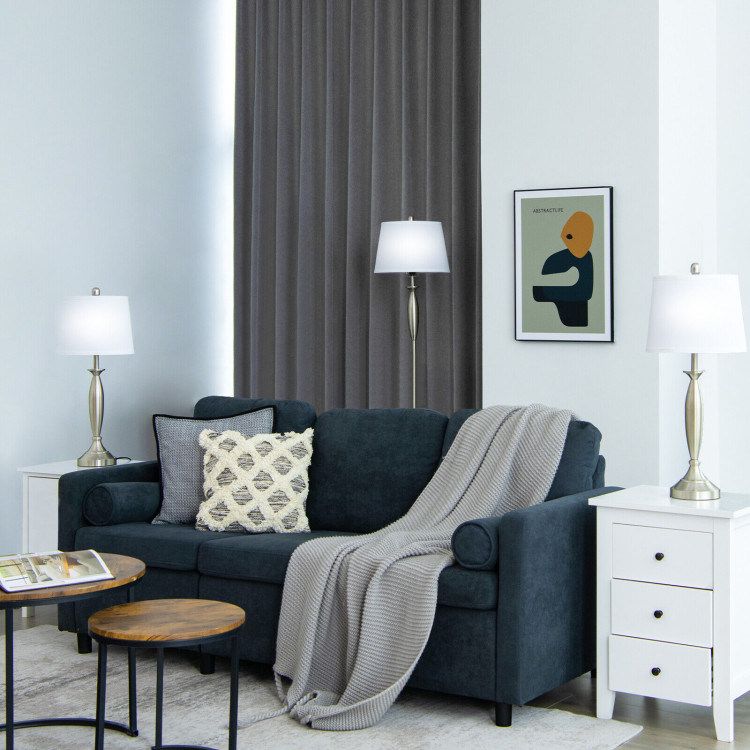 3-Piece Modern Nickel Finish Lamp Set_voghion.com