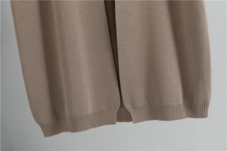 Damenbekleidung Mode Temperament Anzug Strickjacke Jacke Ärmellose Weste Kleid Zweiteiliger Anzug Weiblicher Frühling_voghion.com