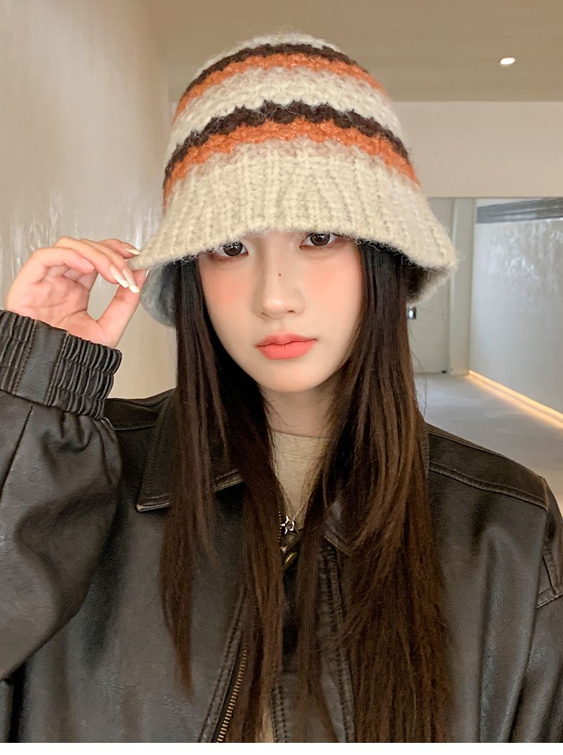 Autunno Inverno Versatile Color Block Maglia Pescatore Stile Coreano Esterno Antivento Caldo Lana Casual Viso Snellente_voghion.com