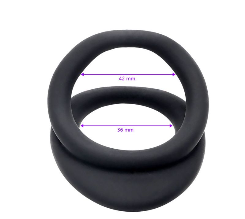 Doppio anello, pene adulto, doppio strumento in silicone, masturbatore maschile ritardato, anello di bloccaggio_voghion.com