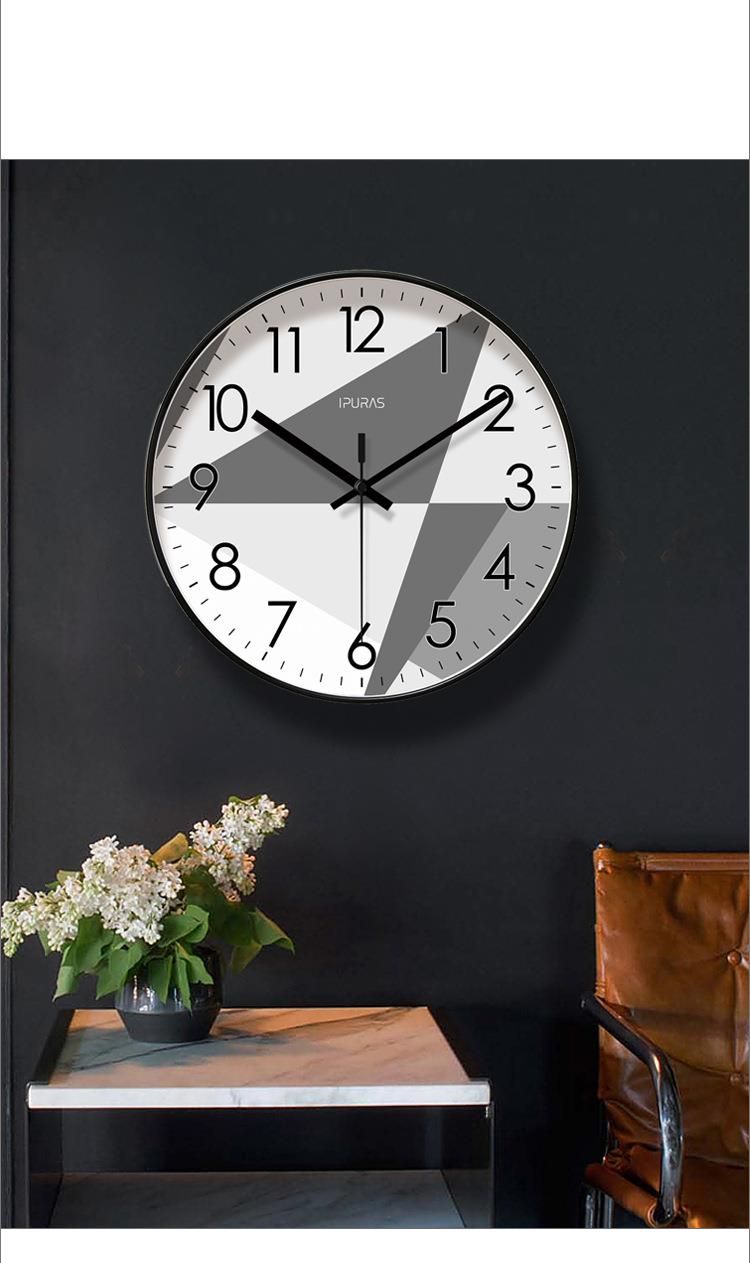 Yipula 6377 Ścienny zegar kwarcowy do salonu, prosty, skandynawski, modny, cichy, sekundowy_voghion.com