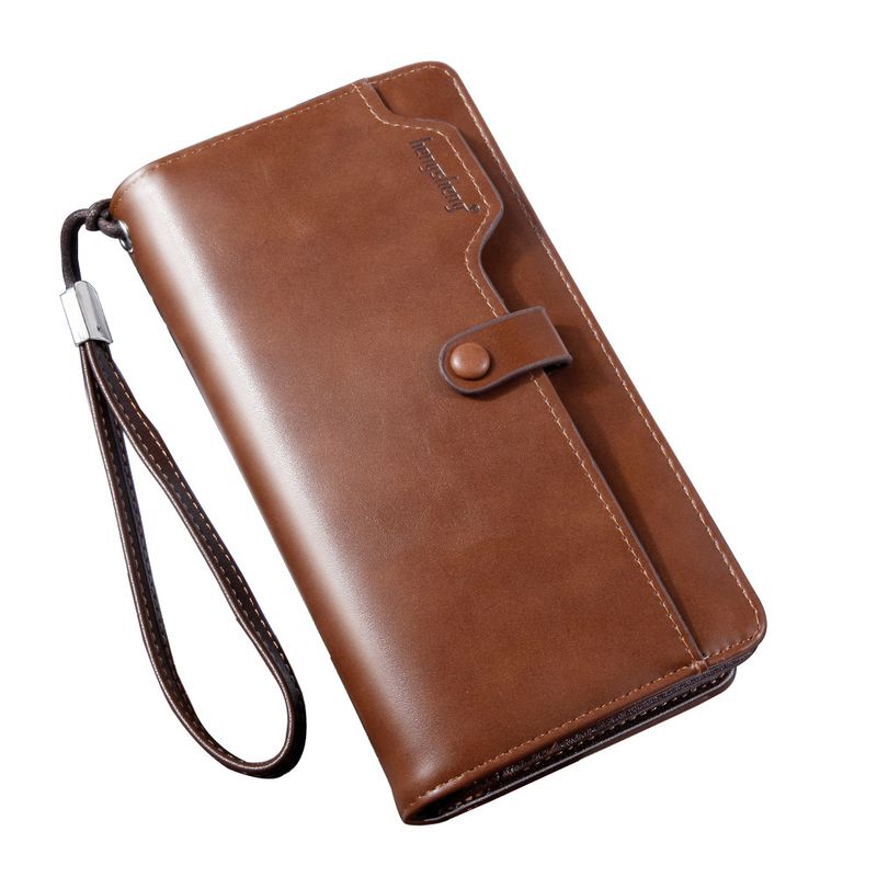 Men's Men Wallet Long Style Dollar Clip Multi-Functional Phone Bag Zipper Small Clutch_voghion.com