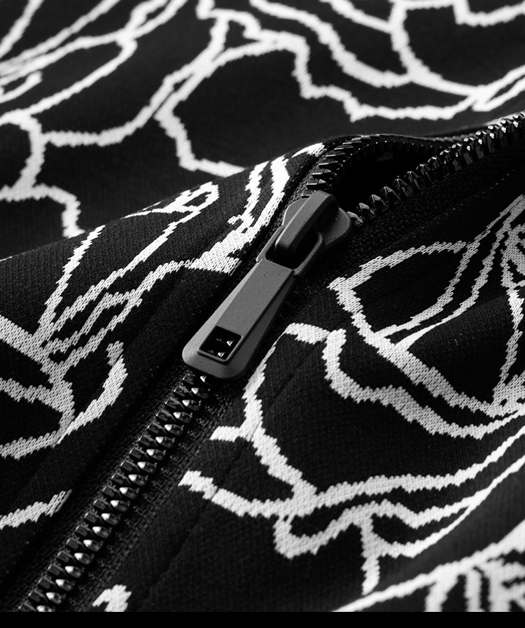 Europeisk, eksklusive Jacquard-jakke for menn, høstmotemerketrend 2023, ny brodert baseball-uniformjakke for menn_voghion.com