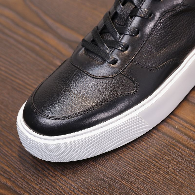 New Style 2025 New Breathable Leather Sneakers High-End Trendy Versatile Fashion Light Luxury Casual Men's Shoes_voghion.com