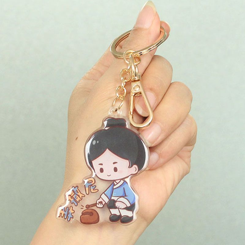Xi'an Dialect Acrylic Epoxy Keychain Trendy Pendant Exquisite Backpack Decoration Cultural Creative Peripheral Gift_voghion.com