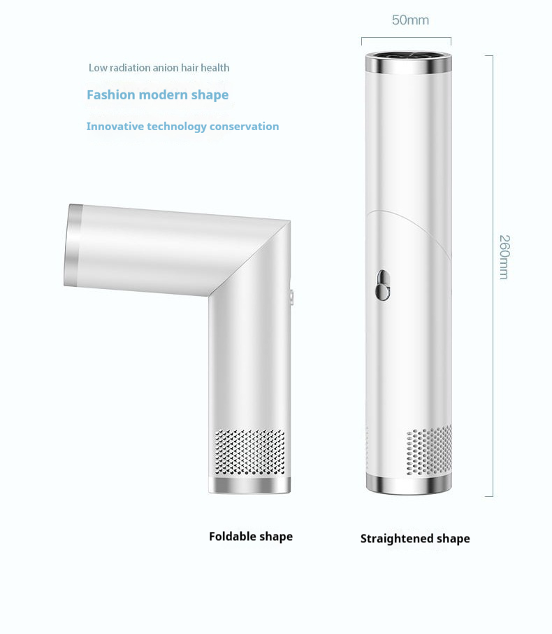 Faltbarer Haartrockner, 800 W – Dual-Kalt-/Heißluft mit Konzentratordüse, EU-Stecker für unterwegs (4 Farben)_voghion.com