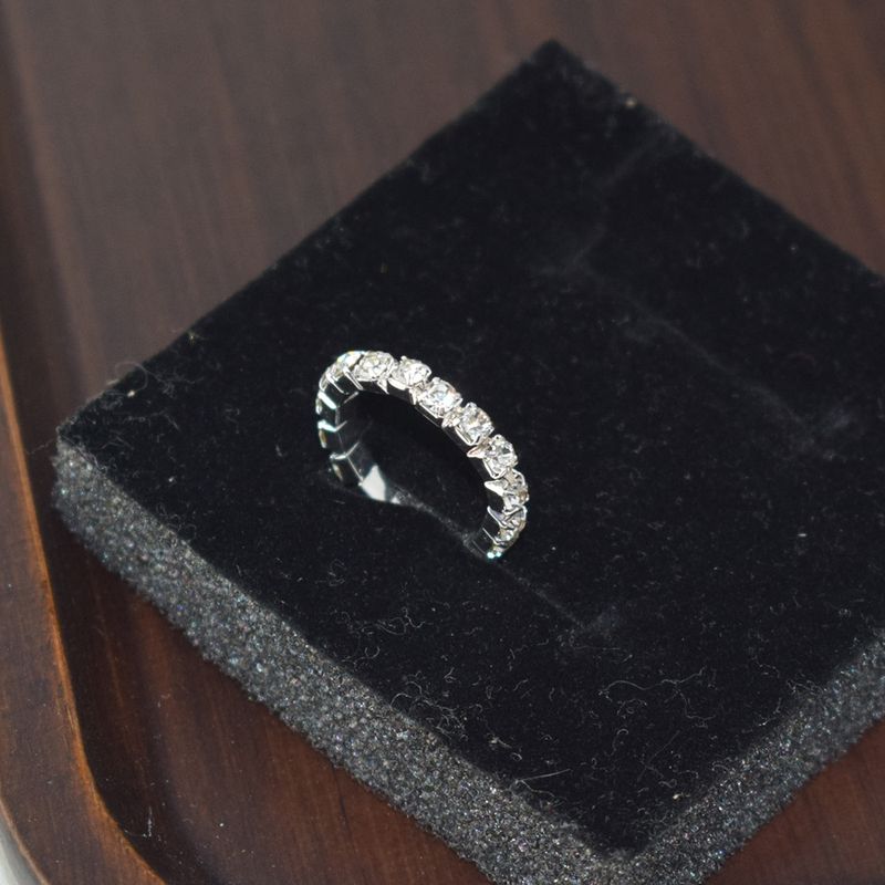 Korean Style Multi-Drill Inlaid Mixed Batch Elastic Ring_voghion.com