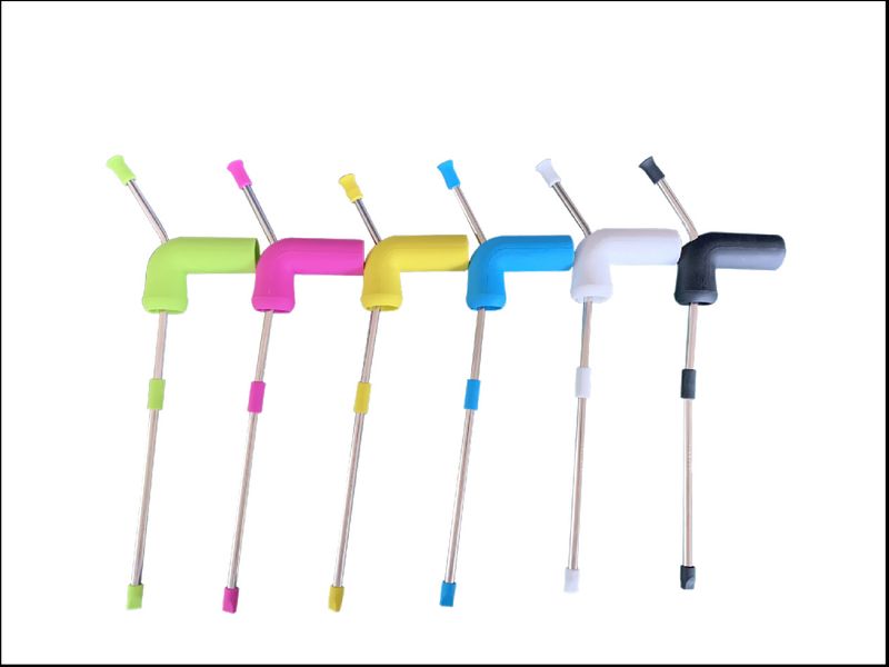 304 Stainless Steel Alcohol and Straw Drinking Straw Drinking Beer Funnel Game Party Silicone Straw_voghion.com