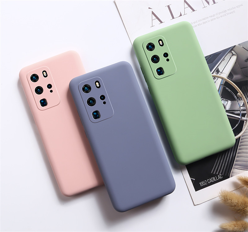 Boucho Luxe Vloeibare Siliconen Voor Huawei P40 Pro+ P20 P30 lite Mate 20 30 honor 10 20 30S X10 V30 Camera Bescherming Zacht_voghion.com
