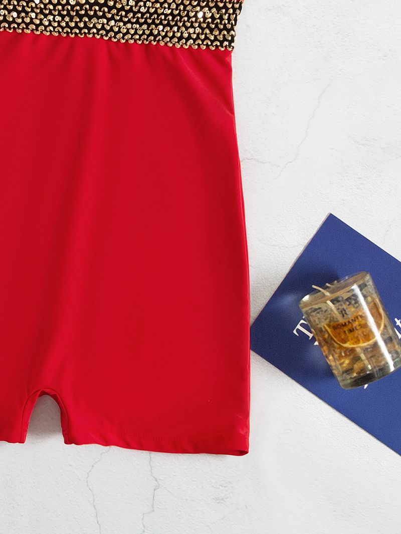 Maillot de bain une pièce sexy à décolleté en V profond et dos nu, couleur unie, avec bretelles, boxer caractéristique, pour femmes_voghion.com