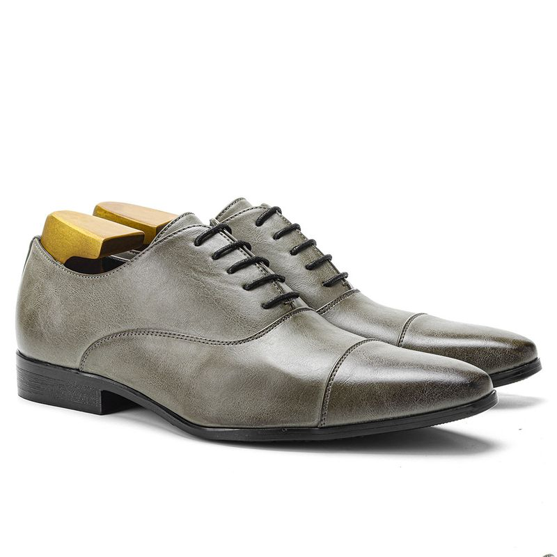 Oxford puntiagudo de alta gama para hombres, zapatos de cuero británicos clásicos y cómodos de negocios, zapatos formales pulidos de color_voghion.com