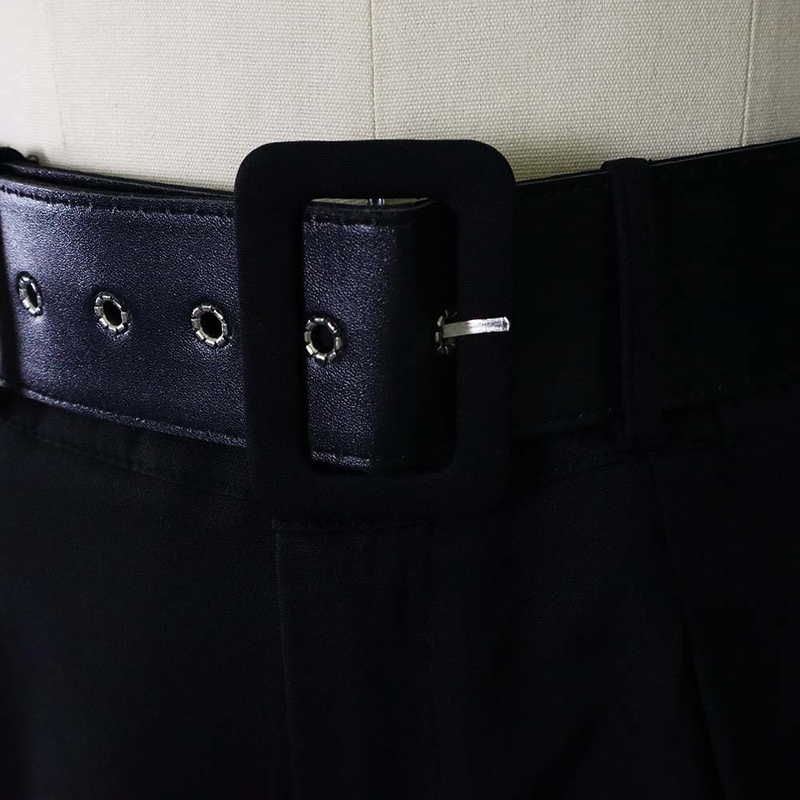 Freizeithose mit hoher Taille, Slim-Fit-Anzughose, Damenhose, Herbst-Berufshose_voghion.com