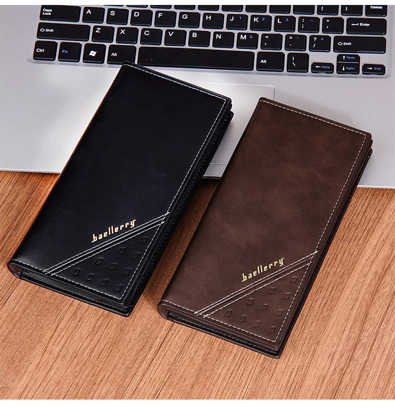 Portafoglio, portafoglio RFID medio e lungo per uomo che può contenere il telefono cellulare, portafoglio speciale per abiti alla moda e classici da uomo.baellerry_voghion.com