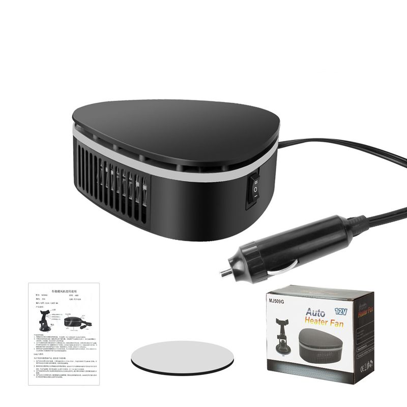 Ogrzewanie samochodowe 12 V odmrażanie przedniej szyby Deing Winter Coog 360 ° regulowane narzędzia do ogrzewania wentylatora z przyssawką_voghion.com